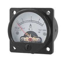 Load image into Gallery viewer, uxcell Class 2.5 Accuracy AC 0-5A Round Analog Panel Meter Ammeter Black

