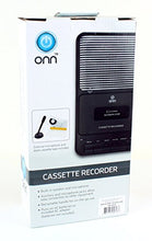 Load image into Gallery viewer, Onn Portable Cassette Recorder Showbox with External Microphone &amp; Cassette Tape - Black ONA13AV504

