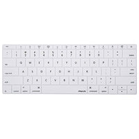 MOSISO Silicone Keyboard Cover Protective Skin Compatible with MacBook Pro 13 inch 2017 & 2016 Release A1708 Without Touch Bar, MacBook 12 inch A1534, White