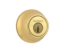 Kwikset 660 Single Cylinder Deadbolt featuring SmartKey Security in Polished Brass