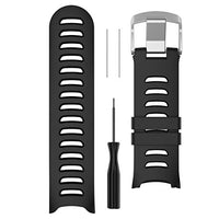 MOTONG Compatible for Garmin Forerunner 610 Replacement Band Silicone Replacement Wriat Band Strap for Garmin Forerunner 610 (Silicone Black)