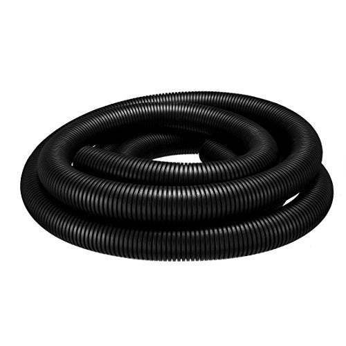 uxcell 6 M 36 x 42.5 mm PP Flexible Corrugated Conduit Tube for Garden,Office Black