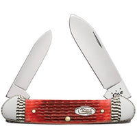 Case Cutlery 53223 Dark Red Bone Canoe Knife
