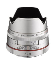 Load image into Gallery viewer, Pentax K-Mount HD DA 15mm f/4 ED AL Fixed Lens for Pentax KAF Cameras ( Limited Silver)
