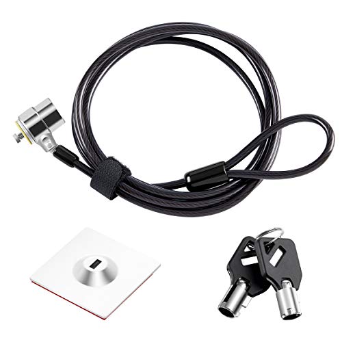 Laptop Cable Lock Hardware Security Cable Lock Anti Theft Combination Lock for iPad Tablet Laptop MacBook Dell HP Lenovo Kindle Samsung Android or other Notebooks Tablets (Straight rope + black+2pack)