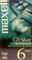 Maxell GX-Silver VHS Video Tape, Three-Pack
