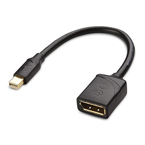 Cable Matters Mini DisplayPort to DisplayPort Adapter (Mini DP to DP) in Black - 4K Resolution Ready - Thunderbolt and Thunderbolt 2 Port Compatible