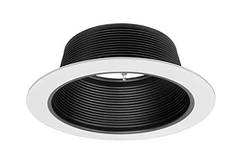 NICOR Lighting 6 inch Single Piece Baffle Trim, White (17503)