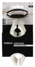Load image into Gallery viewer, obino Cord Wrap - Large - 3 Piece Pack - White - Stylish Cable and Wire Management / Organizer
