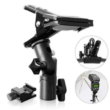 Load image into Gallery viewer, Selens Reflector Clamp Clip Holder Speedlite Hot Shoe Bracket with 1/4&quot; &amp; 3/8&quot; Screw Adapter for Photo Studio Green Screen Backdrop Umbrella Light Stand
