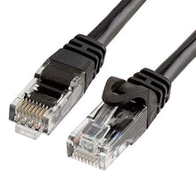 Load image into Gallery viewer, Cmple - Cat6 Patch Cable with Gold-Plated RJ45 Contacts, 10 Gbps - 550 MHz, Cat6 Network Ethernet LAN Cable - 75FT Black
