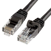 Cmple - Cat6 Patch Cable with Gold-Plated RJ45 Contacts, 10 Gbps - 550 MHz, Cat6 Network Ethernet LAN Cable - 75FT Black