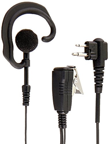 PRYME SPM-303EB Responder Series Spm-300Eb Series - Lapel Microphone: with Soft Earhook Style Earphone, Black