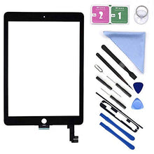 Load image into Gallery viewer, First Choose Black New Glass Touch Screen Digitizer Replacement for iPad Air 2 9.7&quot; 2nd Gen A1566 A1567 and Pre-Installed Adhesive with Repair Tools Kit (Without Home Button,Not Include LCD)
