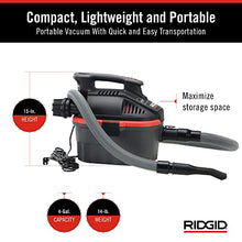 Load image into Gallery viewer, RIDGID 50313 Model 4000RV 4-Gallon Portable Wet and Dry Compact Vacuum Cleaner with 5.0 Peak-HP Motor
