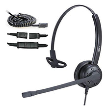 Load image into Gallery viewer, MKJ Telephone Headset for Office Phones Corded Landline Headset with Noise Cancelling Microphone for Panasonic KX-HDV130 KX-T7030 Yealink T21P T48G Grandstream GXP-2130 Snom 720 Sangoma S705 etc
