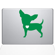 Load image into Gallery viewer, The Decal Guru I Love My Chihuahua Decal Vinyl Sticker, 13&quot; MacBook Pro (2016 &amp; Newer Models), Green (1476-MAC-13X-LG)
