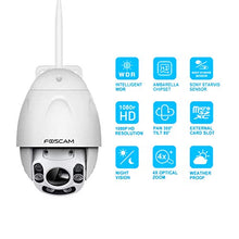 Load image into Gallery viewer, Foscam Outdoor PTZ (4x Optical Zoom) HD 1080P WiFi Security Camera - Pan Tilt Wireless IP Camera with Night Vision up to 196ft, IP66 Weatherproof Shell, WDR, Motion Alerts, and More (FI9928P),White
