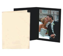 Load image into Gallery viewer, Black Waffle Cardboard Photo Folder for a 5x7 Picture - Pack of 100
