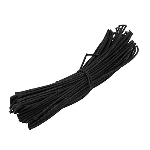 Aexit Heat Shrinkable Electrical equipment Tube Wire Wrap Cable Sleeve 25 Meters Long 2mm Inner Dia Black