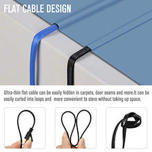 Load image into Gallery viewer, CableGeeker Cat7 Shielded Ethernet Cable 100ft (Highest Speed Cable) Flat Ethernet Patch Cable Support Cat5/Cat6 Network,600Mhz,10Gbps - Black Computer Cord + Free Clips and Straps for Router Xbox
