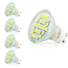 Load image into Gallery viewer, Mengjay 4 Pcs GU10 110V 3.5W 27 SMD 5050 LED spot Spotlight Energy Saving lamp Bulb Light Bulbs Cold White 6000K (Replaces 30W Halogen Lamps, 120  Radiation Angle, LED Bulbs, LED Bulbs)
