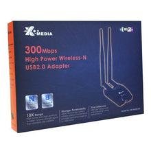 Load image into Gallery viewer, X-MEDIA 300Mbps High Power Wireless USB Network Adapter, WiFi Adapter, Dual 5dBi Antenna [NE-WN3212D]
