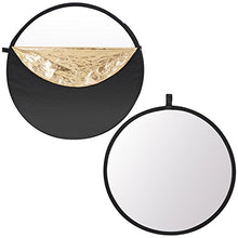 Load image into Gallery viewer, Neewer Round 5-in-1 Collapsible Multi-Disc Light Reflector 15.7 inches / 40 centimeters with Carrying Case - Translucent, Silver, Gold, White and Black for Studio or any Photography Situation
