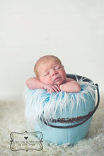 Load image into Gallery viewer, Faux Mongolian Fur Photography Prop, Newborn Prop, Basket Stuffer, Layering Blanket, Rug (Medium, 20&quot;x36&quot;, Frosted Turquoise)
