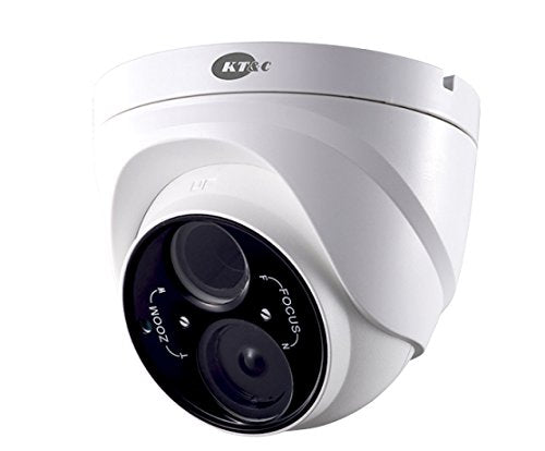 KEZ-C2TR28V12XIR KT&C 2.8~12mm Varifocal 1080p Outdoor IR Day/Night Turret Dome HD-TVI Security Camera 12VDC - White