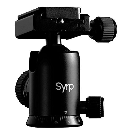Syrp Ballhead, with a Quick Release Plate, 3/8 UNC Thread and 2 Bubble Levels, Compatible with Most DSLR, Mirrorless - Aluminium