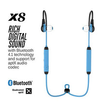 Load image into Gallery viewer, MEE audio X8 Secure-Fit Stereo Bluetooth Wireless Sports In-Ear Headphones (Blue)

