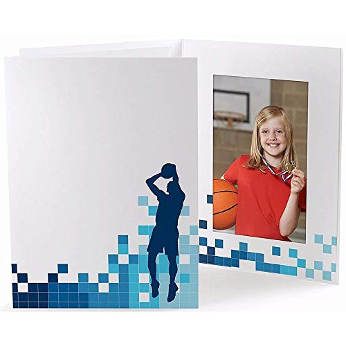 Basketball Locker Room Cardboard Photo Folder for 5x7 Prints Our Price is for 50 Units - 5x7