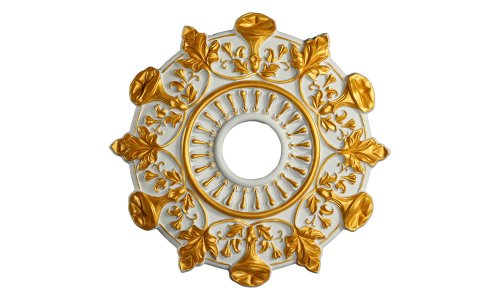 DreamWallDecor Decorative Ceiling Medallion Golden Polyurethane 17-1/2 inch Diameter
