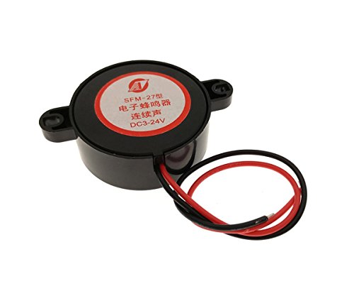 YXQ SFM-27 DC3-24V Electronic Buzzer Alarm Active Piezo Sounder Continuous Sound Beep with Cable