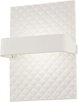 George Kovacs P1774-044B-L Quilted LED Wall Sconce, 8 Watt LED, Matte White