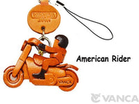 American Rider Leather Goods mobile/Cellphone Charm VANCA CRAFT-Collectible Uniqe Mascot Made in Japan