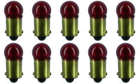 CEC Industries #53R (Red) Bulbs, 14.4 V, 1.728 W, BA9s Base, G-3.5 shape (Box of 10)