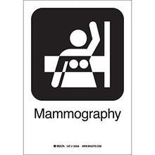 Load image into Gallery viewer, Brady 142440 Aluminum Mammography Symbol Label, 10&quot; H x 7&quot; W, Black on White
