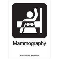 Brady 142440 Aluminum Mammography Symbol Label, 10