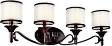 Load image into Gallery viewer, Kichler 45284MIZ, Lacey Glass Wall Vanity Lighting with Shades, 4 Light, 240 Watts, Mission Bronze
