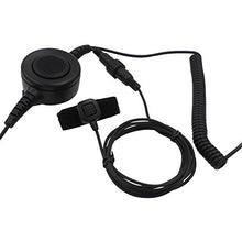 Load image into Gallery viewer, AOER 2-pin Professional Tactique Military Police FBI Bodyguard Forehead Throat Mic Microphone Large Armpit PTT Covert Acoustic Tube Earpiece Headset with Finger PTT for Kenwood TK-220 TK-320 Radio
