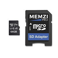 MEMZI PRO 64GB Micro SDXC Memory Card for ASUS ZenFone 3, 3 Laser, 3 Zoom, Max Plus, Max Cell Phones - High Speed Class 10 100MB/s Read 70MB/s Write V30 A1 UHS-I U3 4K Recording with SD Adapter