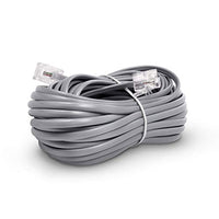 Phone Line Cord 25 Feet - Modular Telephone Extension Cord 25 Feet - 2 Conductor (2 pin, 1 line) Cable - Works Great with FAX, AIO, and Other Machines - Grey