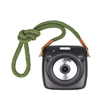 Load image into Gallery viewer, LXH Soft Cotton with Leather Camera Shoulder Neck Strap for Mirrorless Digital Camera Leica Canon Fuji Nikon Olympus Panasonic Pentax Sony 39inch Long Style (Long Strap-Green)
