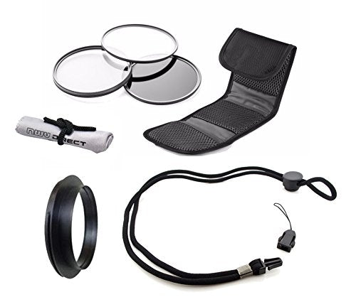 Olympus Tough TG-2 iHS High Grade Multi-Coated, Multi-Threaded, 3 Piece Lens Filter Kit (40.5mm) + Lens/Filter Ring + Krusell Multidapt Neck Strap + Nw Direct Microfiber Cleaning Cloth