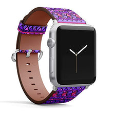 Load image into Gallery viewer, S-Type iWatch Leather Strap Printing Wristbands for Apple Watch 4/3/2/1 Sport Series (38mm) - Geometric Pattern with Tribal Texture
