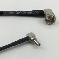 12 inch RG188 F MALE ANGLE to CRC9 MALE ANGLE Pigtail Jumper RF coaxial cable 50ohm Quick USA Shipping