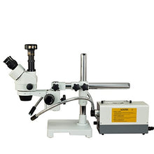 Load image into Gallery viewer, OMAX 3.5X-90X Zoom Trinocular Single-Bar Boom Stand Stereo Microscope
