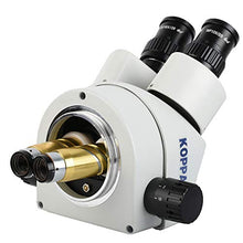 Load image into Gallery viewer, KOPPACE 3.5X-90X Trinocular Stereo Microscope Lens Trinocular Industrial Microscope Lens 1X CTV Adapter Continuous Zoom Lens
